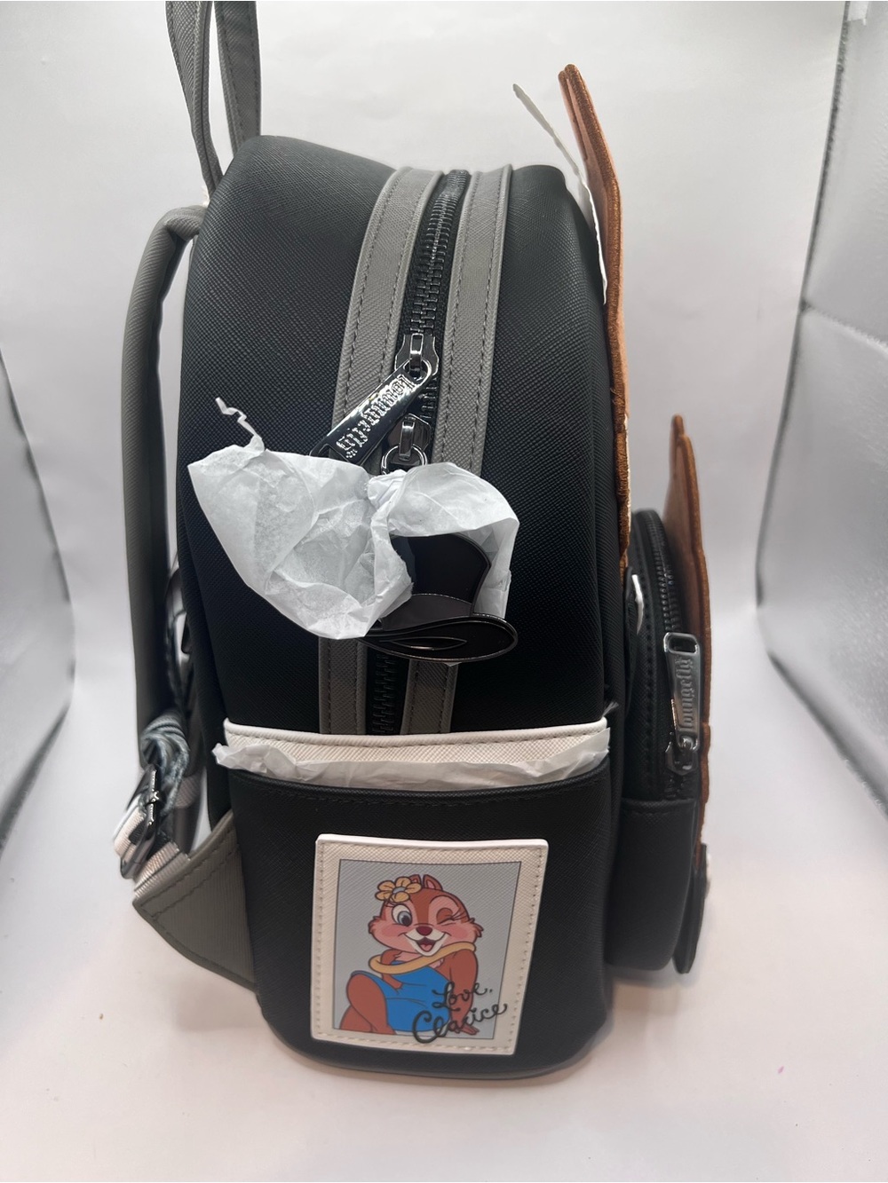 NWT Disney Loungefly Chip 'n' Dale Character Backpack mini backpack - Picture 3 of 11
